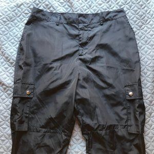 Flashy Black Track Pants